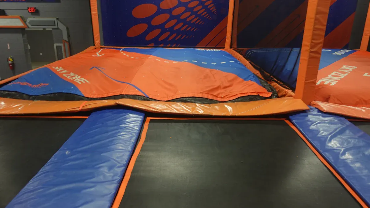 Childrens indoor trampoline safety features